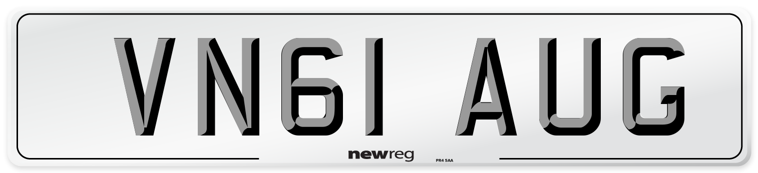 VN61 AUG Number Plate from New Reg
